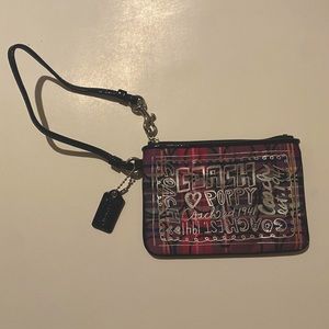 Coach Purple Graphic Design Wristlet